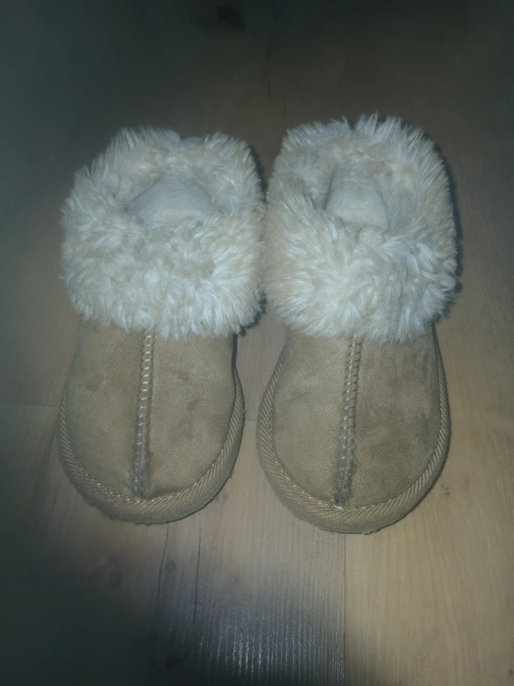 Kids Plush-Lined Slipper Boots - Cream